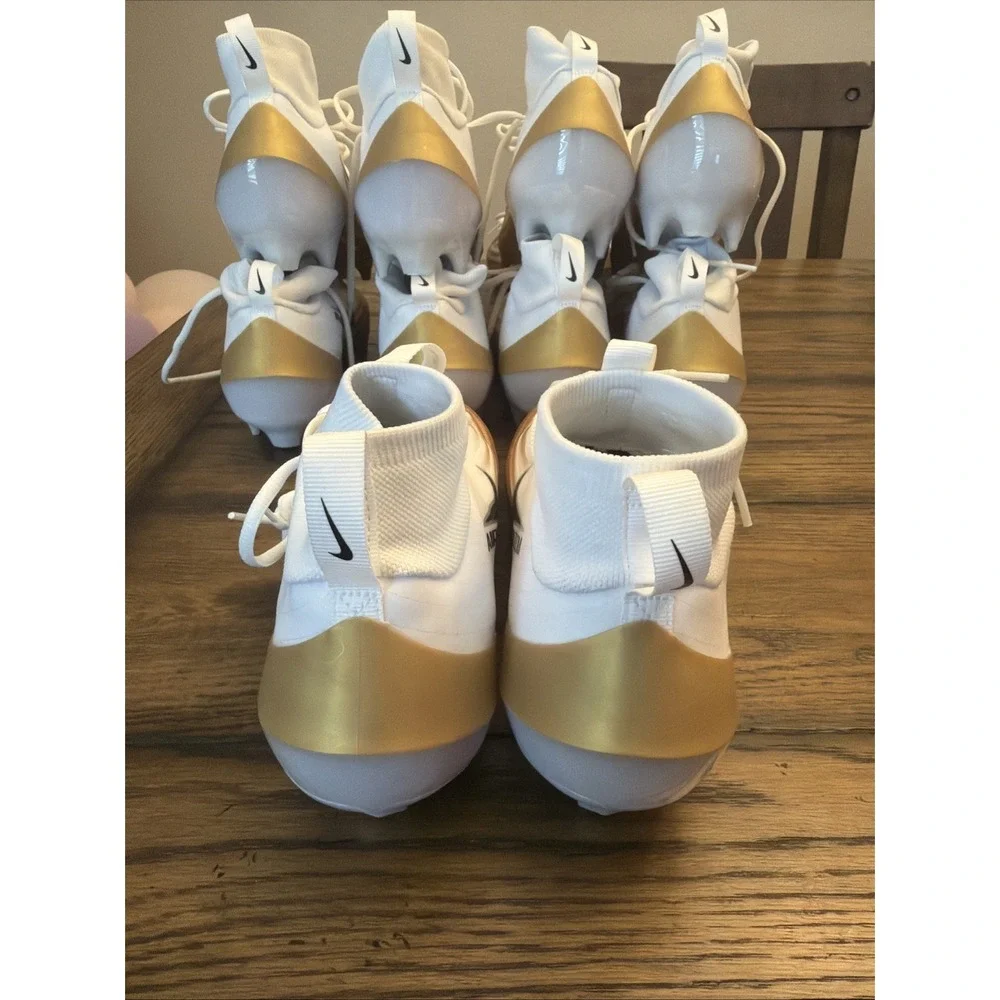 Brand new Nike Air Zoom Vapor Pro 1 Football Cleats White/Gold Men's Size 11